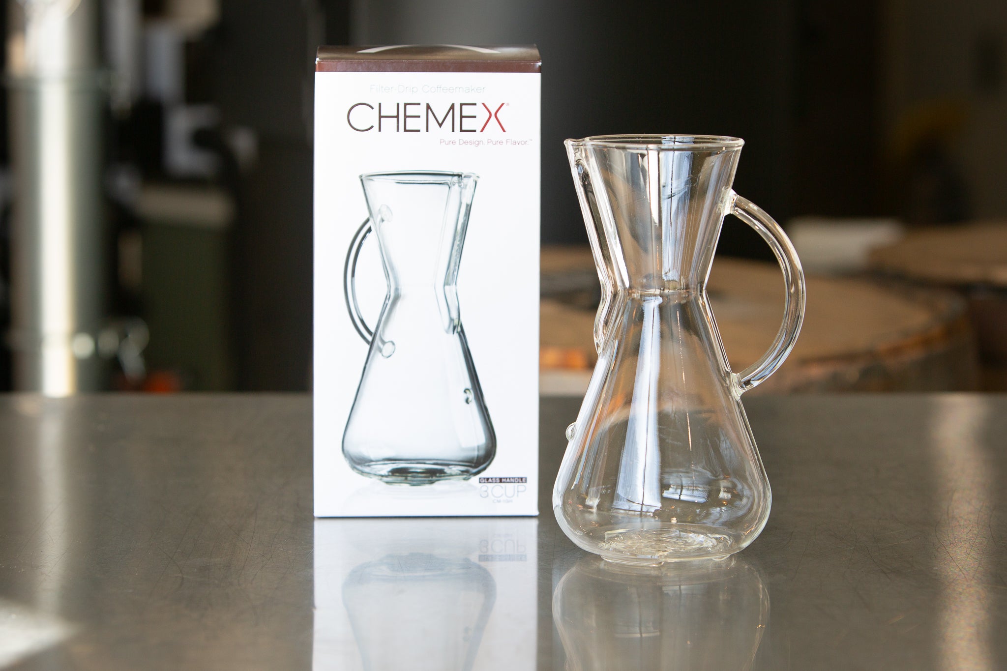 3 Cup Glass Handle CHEMEX
